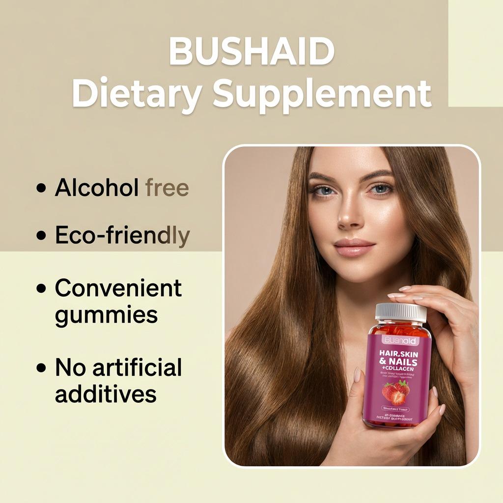 BUSHAID Beauty Gummies: Gentle Skin Hydration & Radiance Formula