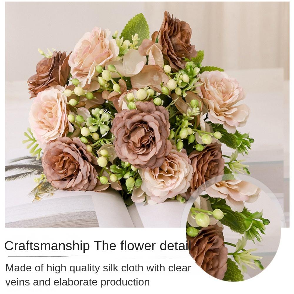 Lafite Peony Rose Hydrangea Simulated Flower Artificial Silk Flowers Fake Flowers Wedding Bouquet