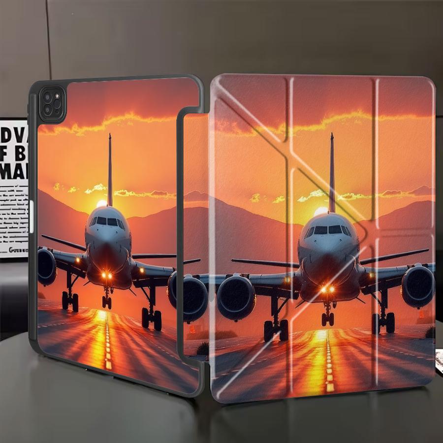 

Airplane Sunset Landing Tablet Case For iPad Mini 6 7 Pro 11th 10th 9th 8th 7th 12.9inch Pro 2025 Air 4 5 M3 M2 1 2 M4 11inch iPad Mini 7 8.3