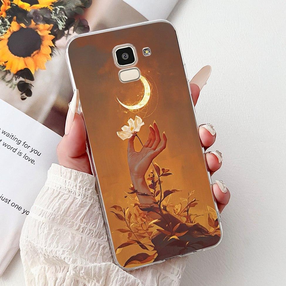 Clear For Samsung J6 2018 Case SM-J600F Cute Fashion Funny Painted Back Cover For Samsung Galaxy J6 2018 Phone Case J600G J600FN