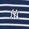 MLB New York Yankees Gestreiftes Lässiges Kurzarm-T-Shirt Nautisches Poloshirt Unisex Oberteile Hellblau 3APQV0343-50NYL