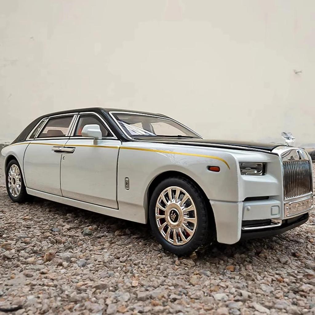 1:18 Rolls-Royce Phantom Modellauto Sternenhimmel Dach Schiebedach Zinklegierung Rückziehspielzeug Druckgussauto mit Ton und Licht Realistische Sammlung Ornamente
