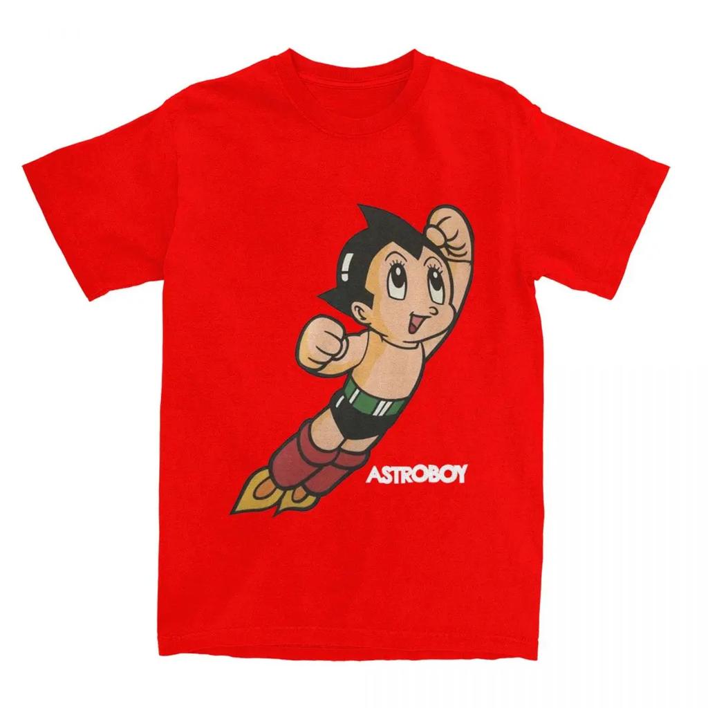 Vintage Astroboy Anime Robot Astro Boy Space T Shirts Men Cotton Funny T-Shirt O Neck Tees Short Sleeve Tops Plus Size