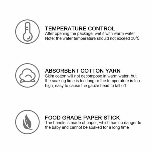 30 Pieces Baby Tongue Cleaner, Baby Oral Cleaner, Oral Cleaning Sticks, Dental Care for 0-3 Year Old Babies