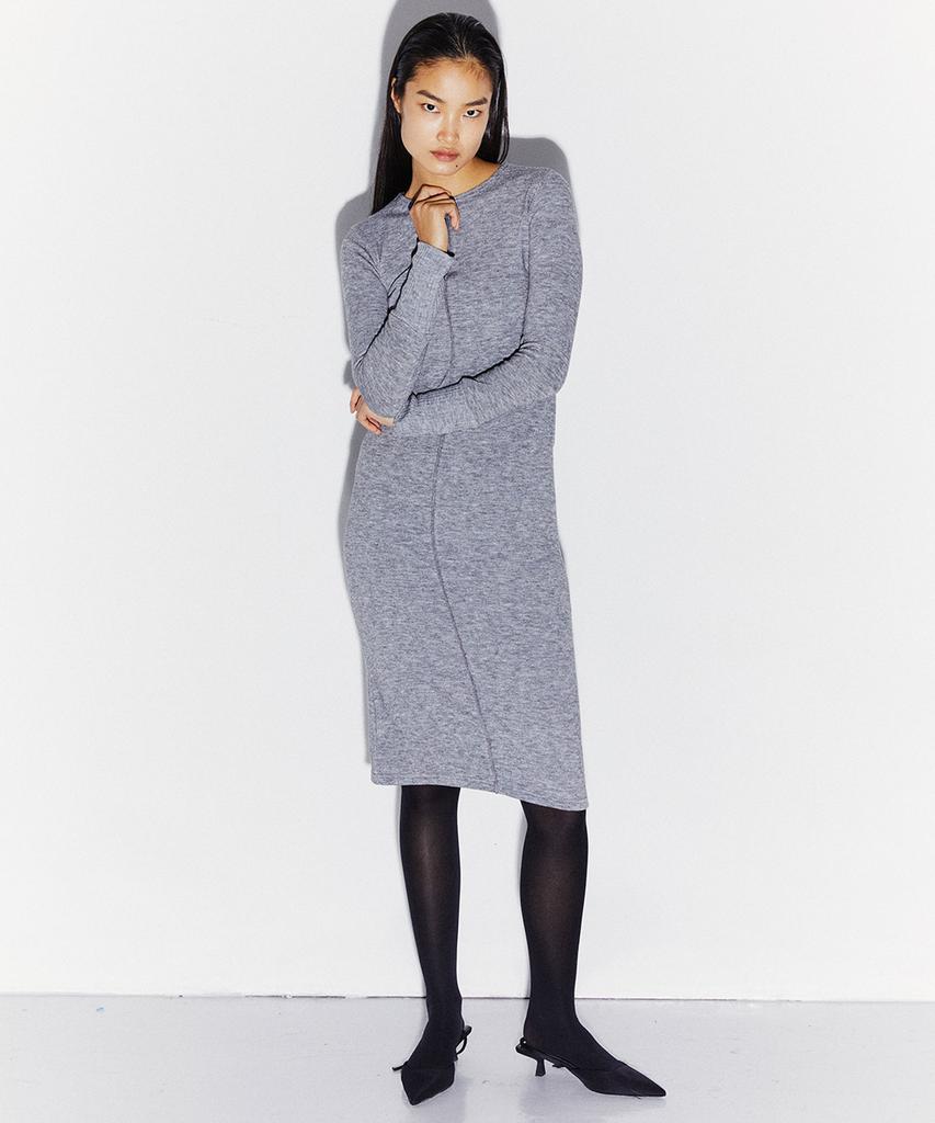 Kimdo Front Back Knit Dress Gray