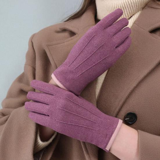 Dámské zimní termální rukavice s fleecovou podšívkou, rukavice s dotykovou obrazovkou, teplé větruodolné rukavice na psaní zpráv, cyklistiku, řízení, venkovní práci