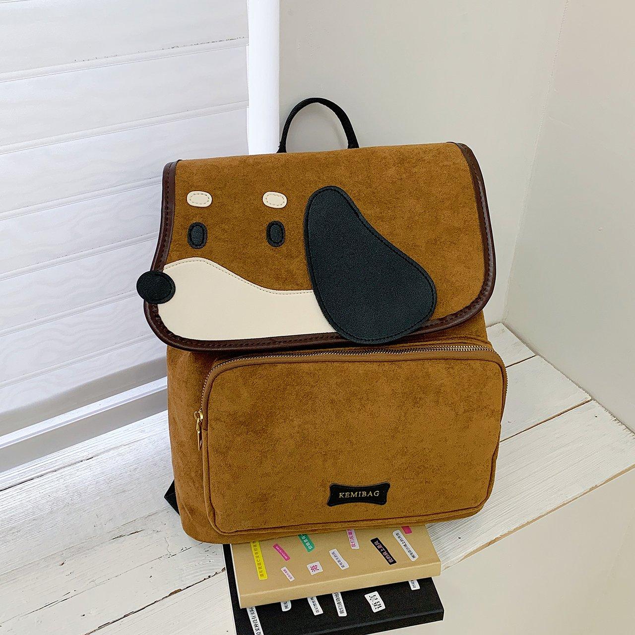 

2026 Spring New PU Cute Carto Backpacks Animal Prints Student Commuting Funny School Bags Waterproof Durable Fashi Backpacks коричневый