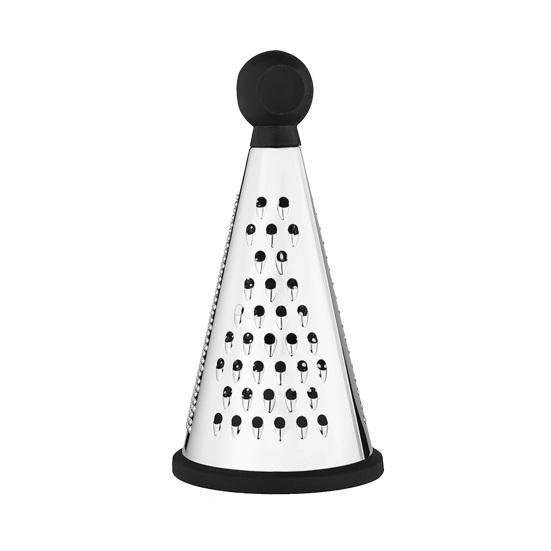 Stainless Steel Cone Grater with 3-in-1 Blades Multi-Function Cheese Garlic Shredder Dishwasher Safe Essential Kitchen Tool for Fine Coarse Grating