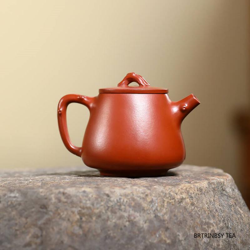 240ml Chinese Yixing Purple Clay Teapot Handmade Flower Pattern Tea Pot Household Zisha Tea Set Raw Ore Zhu Mud Kettle Teawareb