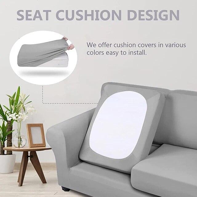 Stretch Sofa Slipcovers Sofa Seat Cushion Covers for Washable Furniture Protector Sofa Cover for Living Room with Elastic Bottom