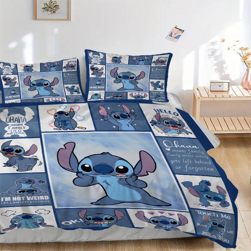 Lilo Stitch Collage Print 3Pcs Bedding Setduvet Cover With 2 Bedropillowcase Home Birthday Gift