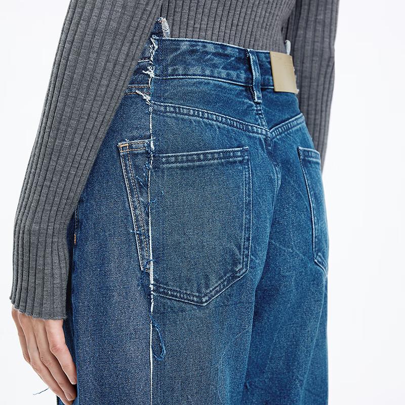 JNBY Washed Straight-Leg Denim Jeans
