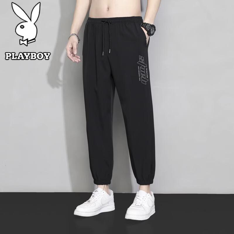 PLAYBOY Men s Summer Lightweight Casual Joggers 3XL