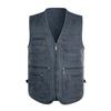 Waistcoat Plus Size Breathable Cotton Men Fishing Multi Pockets Vest Jacket for Shooting