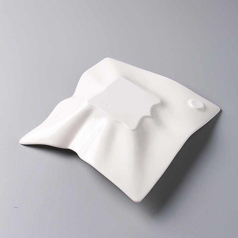 Irregular Shape Ceramic Dinner Plates Sashimi Sushi Plate Restaurant Creative Solid Color Tableware Snack Dessert Dishes Pans