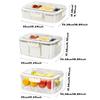 Divided Serving Tray With Lid And Handle Clear Snackle Box Container Portable Snack Platters Organizer Box For Candy Fruits 2025