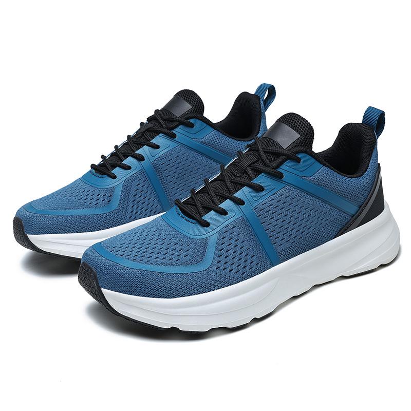 Men's Wide Palm Lightweight Running Shoes - Breathable Mesh, Wide Toe, Lace-up Sports Walking Shoes.