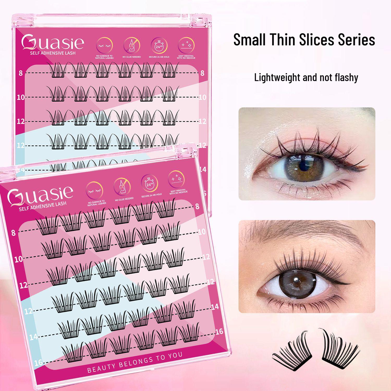 

Korean Style Beginner-Friendly Soft Cluster Eyelashes - 3-Step Application