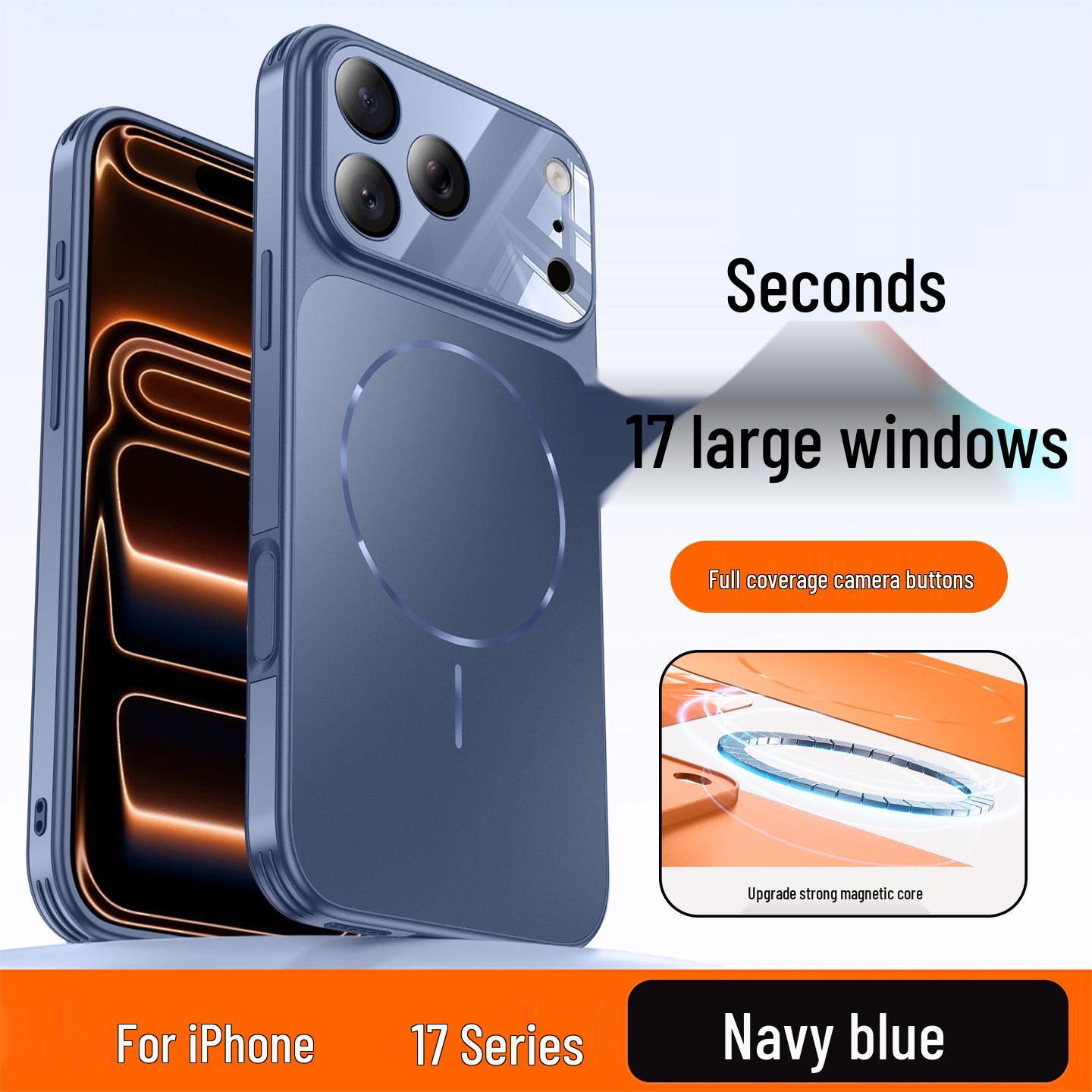 

Magnetic Adsorption Phone Case for iPhone 13, 14, 15, 16, 17 - Original Mirror Finish for iPhone 13 Pro Max 17 Pro