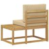 Outdoor End Sofa White 91 X 63 X 73 Cm Solid Acacia Wood