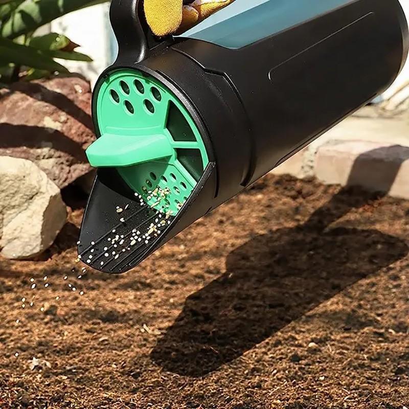 Gartensamenstreuer, Handlicher Rasen- und Gemüsesamenstreuer, Präzisionssaatwerkzeug, Langlebiger Edelstahl Salz- und Samenstreuer