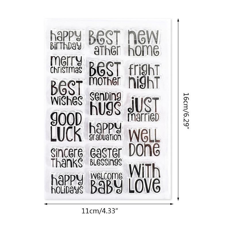 Blessing Transparent Silicone Stamps for DIY Scrapbooking Diary Embellishments