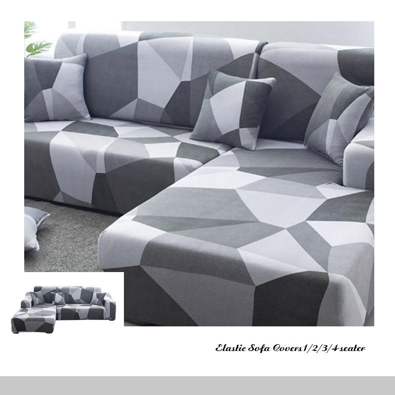 VIP LINK L shape Need Buy 2 pieces Corner Sofa Covers for Living Room Couch Cover Elastic Stretch Sectional Sofa Cubre Sofa