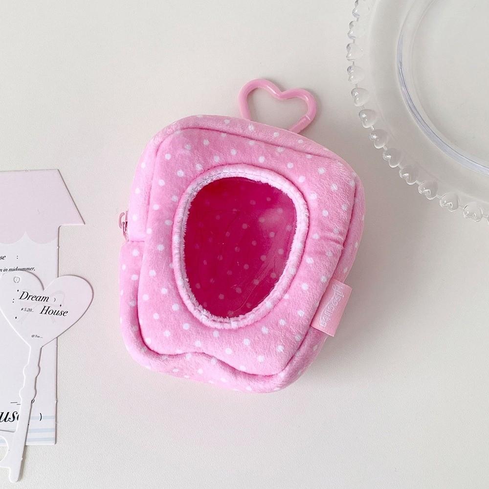 Plush Doll Carrying Bag with Heart Carabiner Plush Doll Protective Pouch Durable Mini Ita Bag