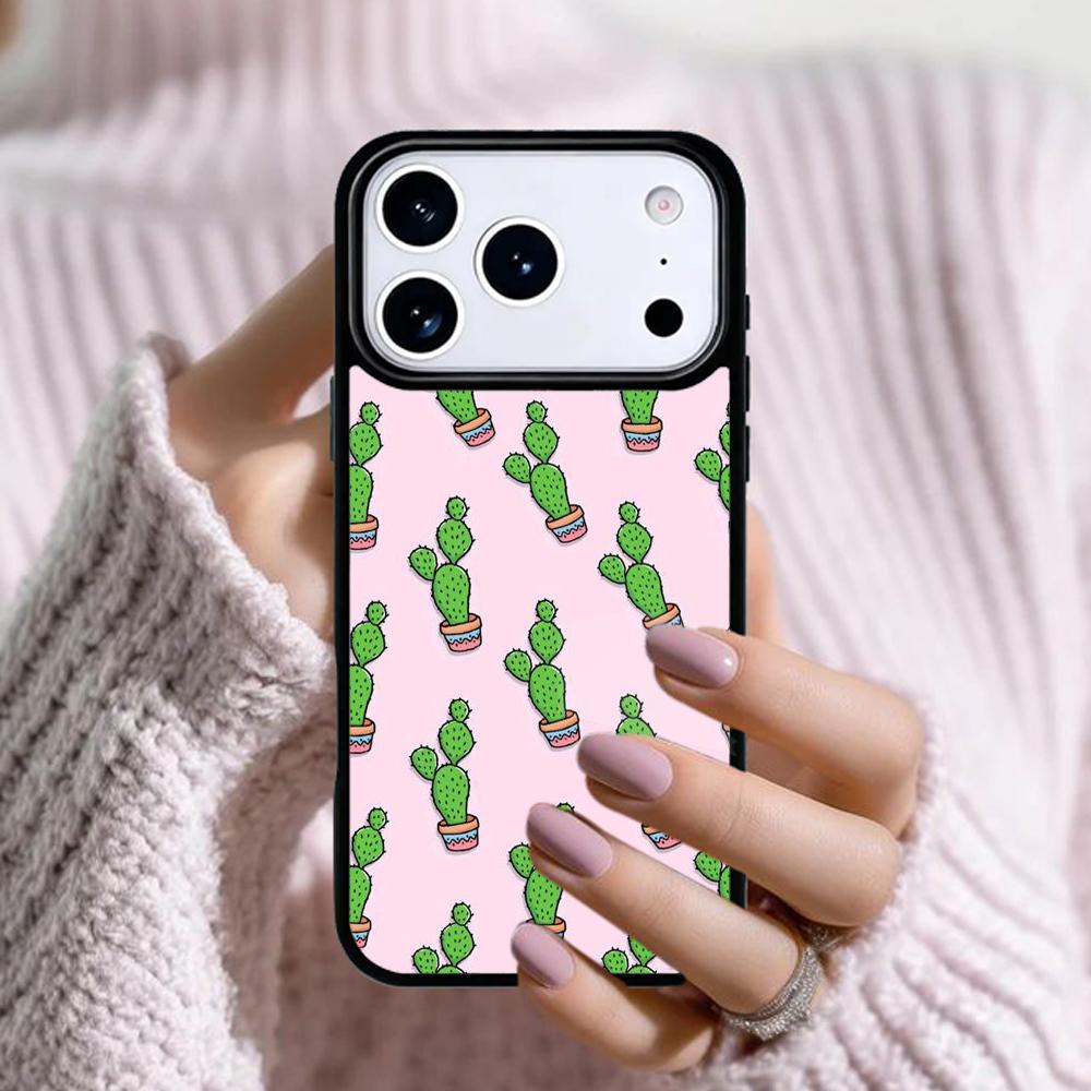 Watercolour Succulents Cacti Phone Case For Apple iPhone 17 Air 16E 15 14 Plus 13 12 11 Pro Max Mini Funda Cover