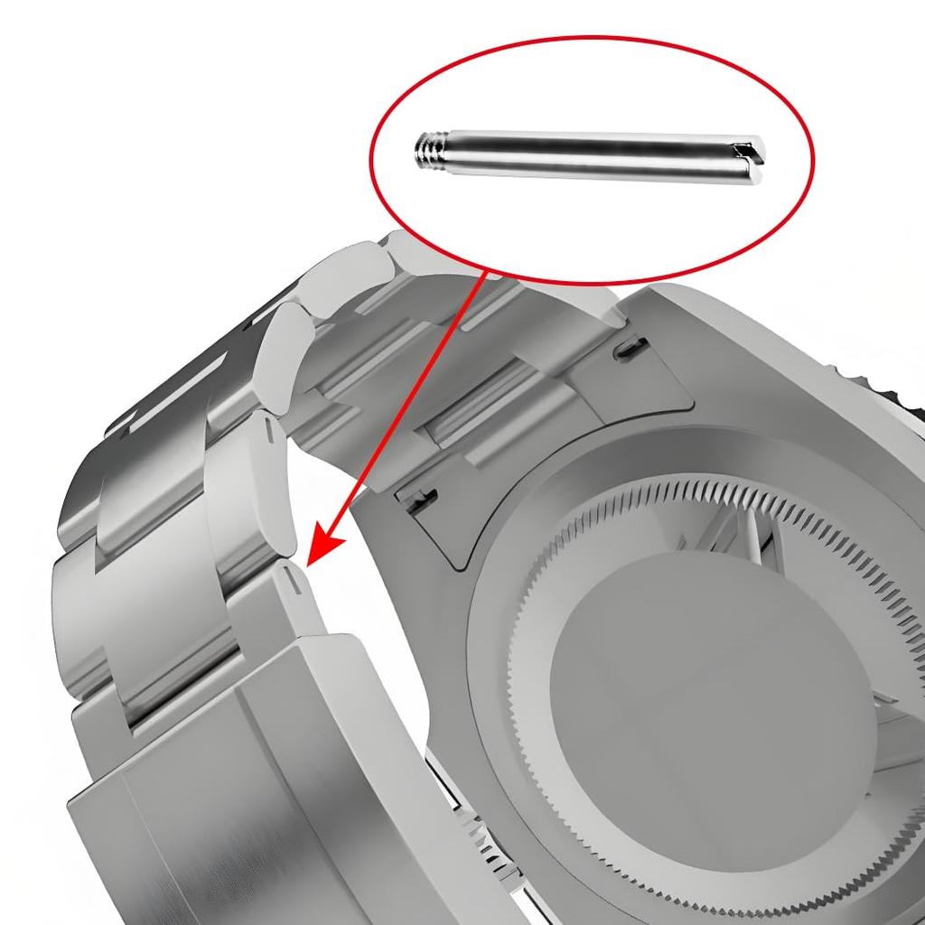 Rolex Watch Band Screw Link Pin Replacement Parts, Submariner GMT Datejust Oyster Watch Band Screw Tube (15.5 X 1.7 X 1.4)