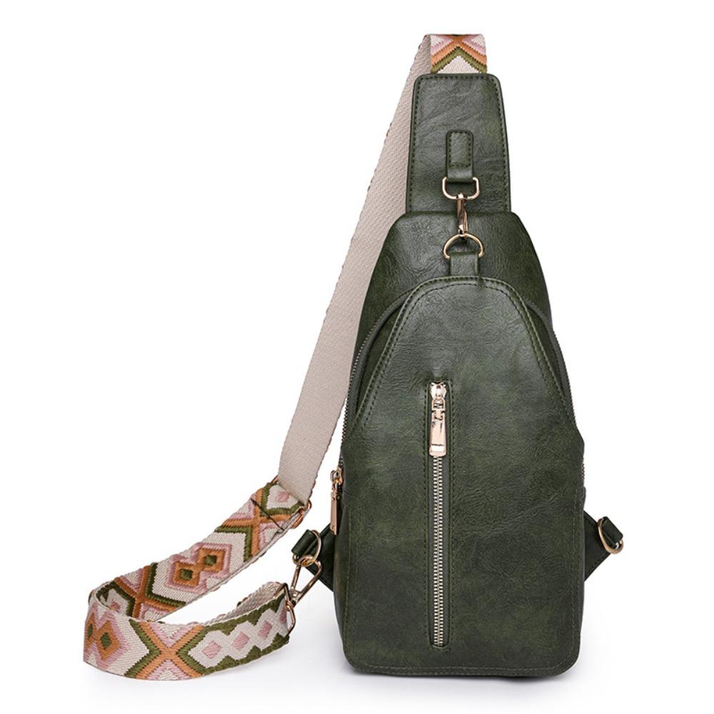 Bohemia Style Women Chest Bag PU Leather Sports Shoulder Bag Fashion Women's Fanny Pack  Unisex