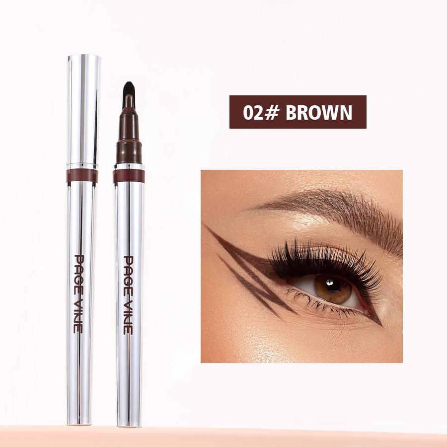 Liquid Silver Eyeliner Gel Pen Dries Quickly Waterproof Long-lasting Smudge-resistant Smooth Paddle Shaped Pen Tip
