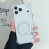 Fashion Gradient Airbags Clear Armor Case for IPhone 17Air 16 15 14 Plus 13 12 Pro Max Shockproof Metal Ring Stand Protect Cover