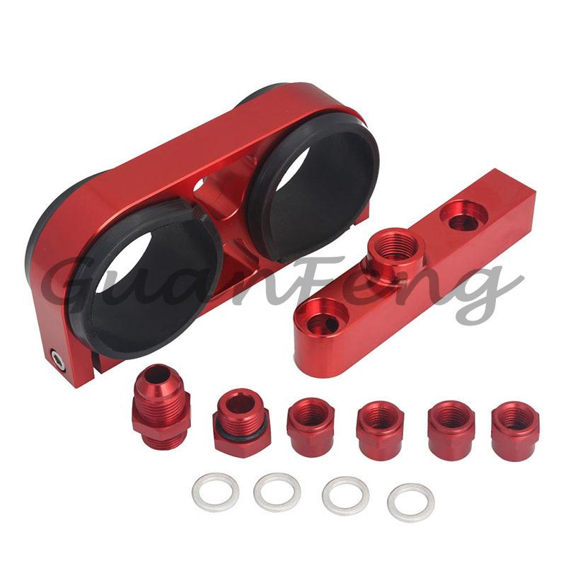 Aluminum Twin Dual Fuel Pump 044 Mounting Bracket Dual Double Twin External Fuel Pump Bracket