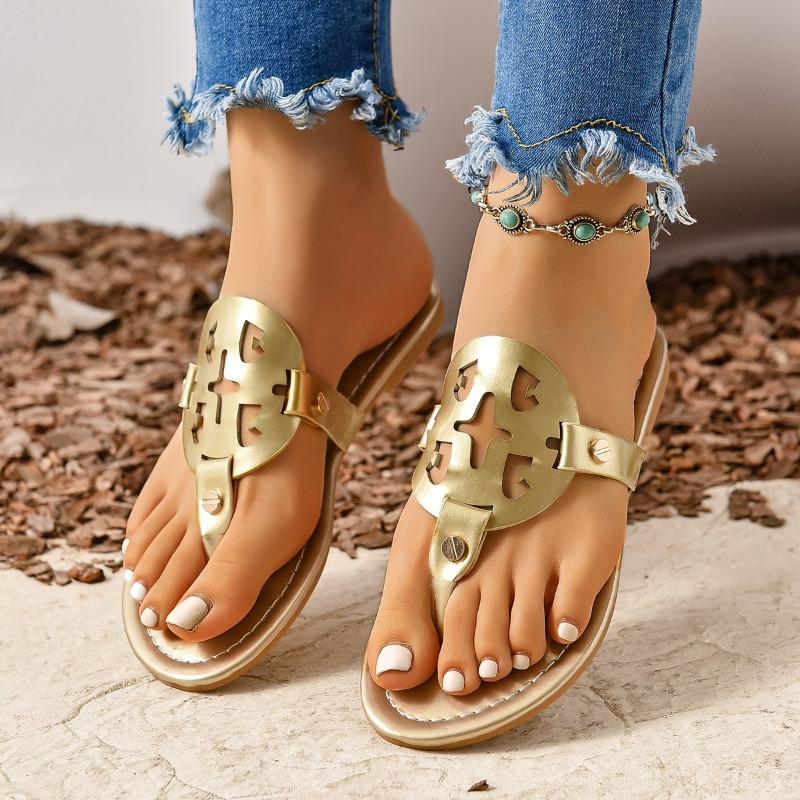 Flip-flops womn summer slippersg large size flat bottom sandals shoes