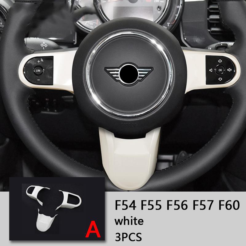Car Steering Wheel Decorative Cover Plastic Modification Sticker For BMW MINI 2022 Cooper S F54 F55 F56 F57 F60 Car Accessories XX4