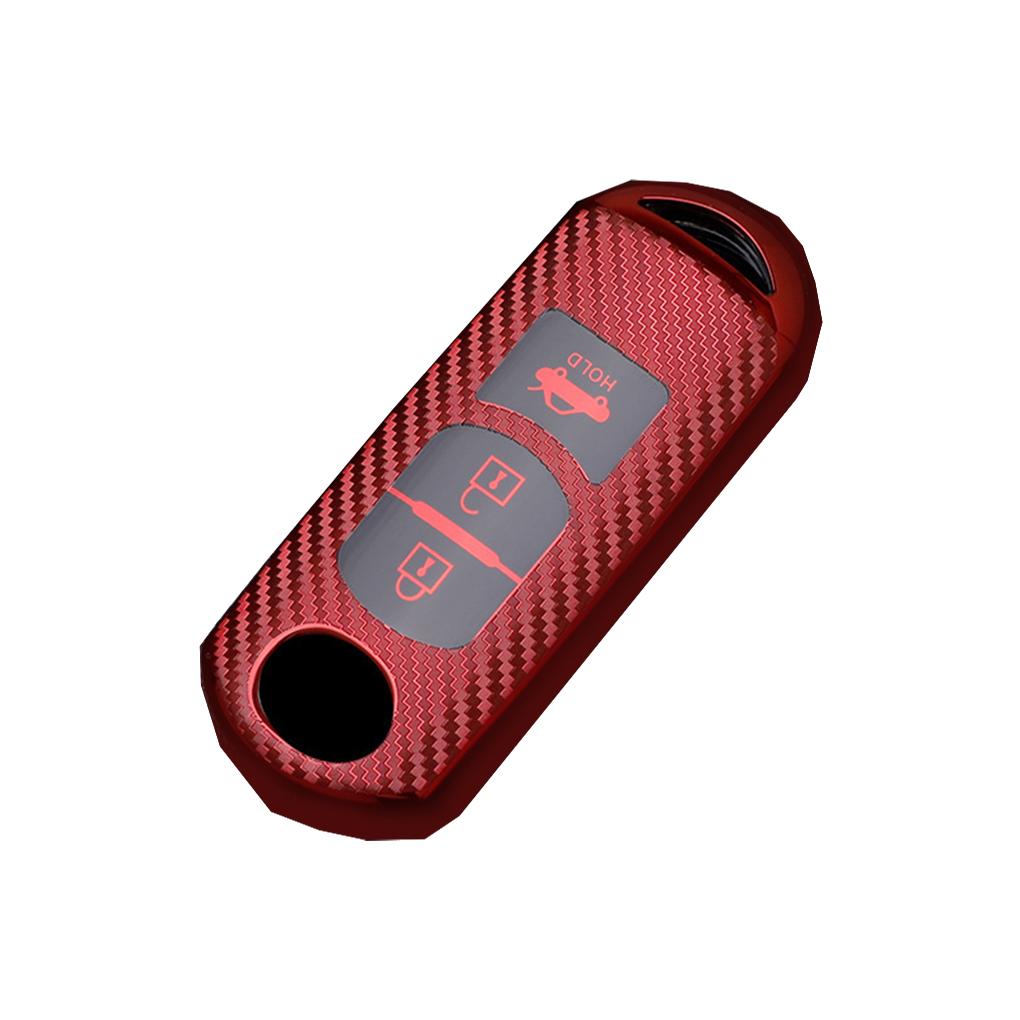 

Carbon Fiber Car Key Fob TPU Solid Color Flexible 1:1 Shockproof Stylish Sweatproof Shell Protector Accessories 3 key