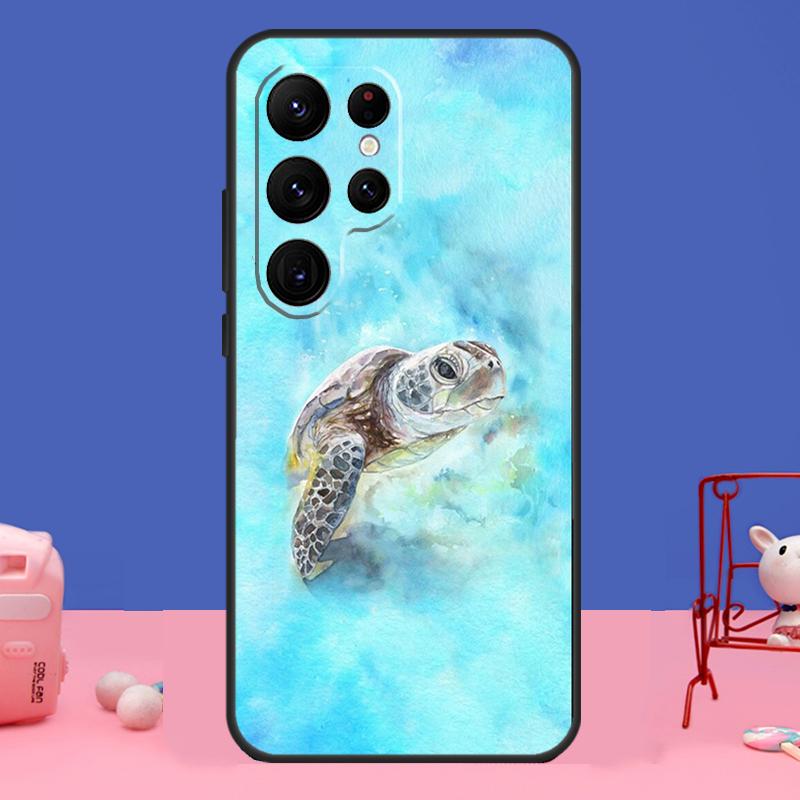Ocean Sea Turtle Cover For Samsung Galaxy S24 S23 S22 S21 S20 FE Ultra Plus S8 S9 S10 Note 10 20 Ultra Case