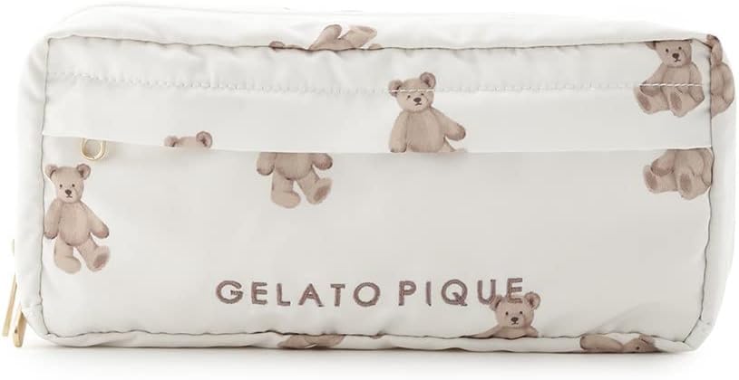 

Bear Pattern Travel Pouch S PWGB232644 OWHT [Gelato Pique] Women s