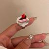 Spoon Mousse Cake Rings Open Jelly Finger Ring Fashion Adjustable Dessert Ring  Couples