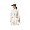 Li-Ning Plain Button-Down Loose Long Sleeve Shirt Women Shirts Off-White ASHV236-1