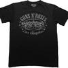 Guns N Roses -LA Logo With Diamante Crystal Highlights - Black T-shirt