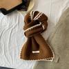 Christmas red lock edge wool knitted scarf female winter student couple high-end wool scarf male