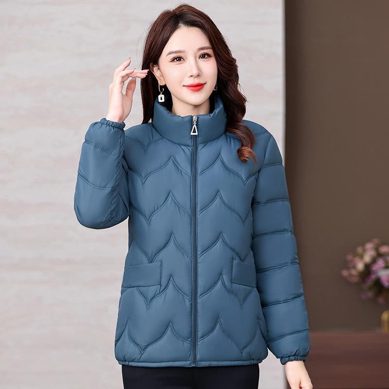 Mom Winter Thickened Cotton-padded Jacket Large Size Medium and Old Women's Clothing Loose Short Cotton-padded Jacket Small Warm Cotton-padded Jacket
