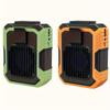 Portable Waist Clip Fan Rechargeable Personal Air Cooler with 3 Wind Speeds LED Light Hands-Free Cooling Outdoor Work Camping