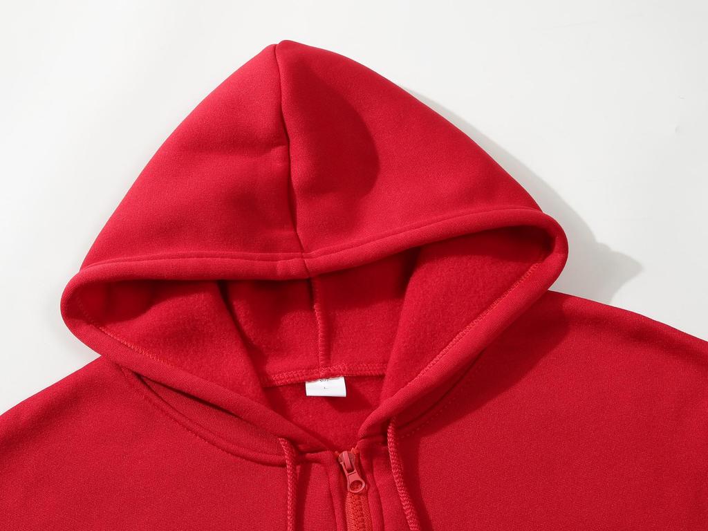 2025 Unisex Hooded Cardigan: Solid Color, Loose Fit Sportswear for Spring/Autumn