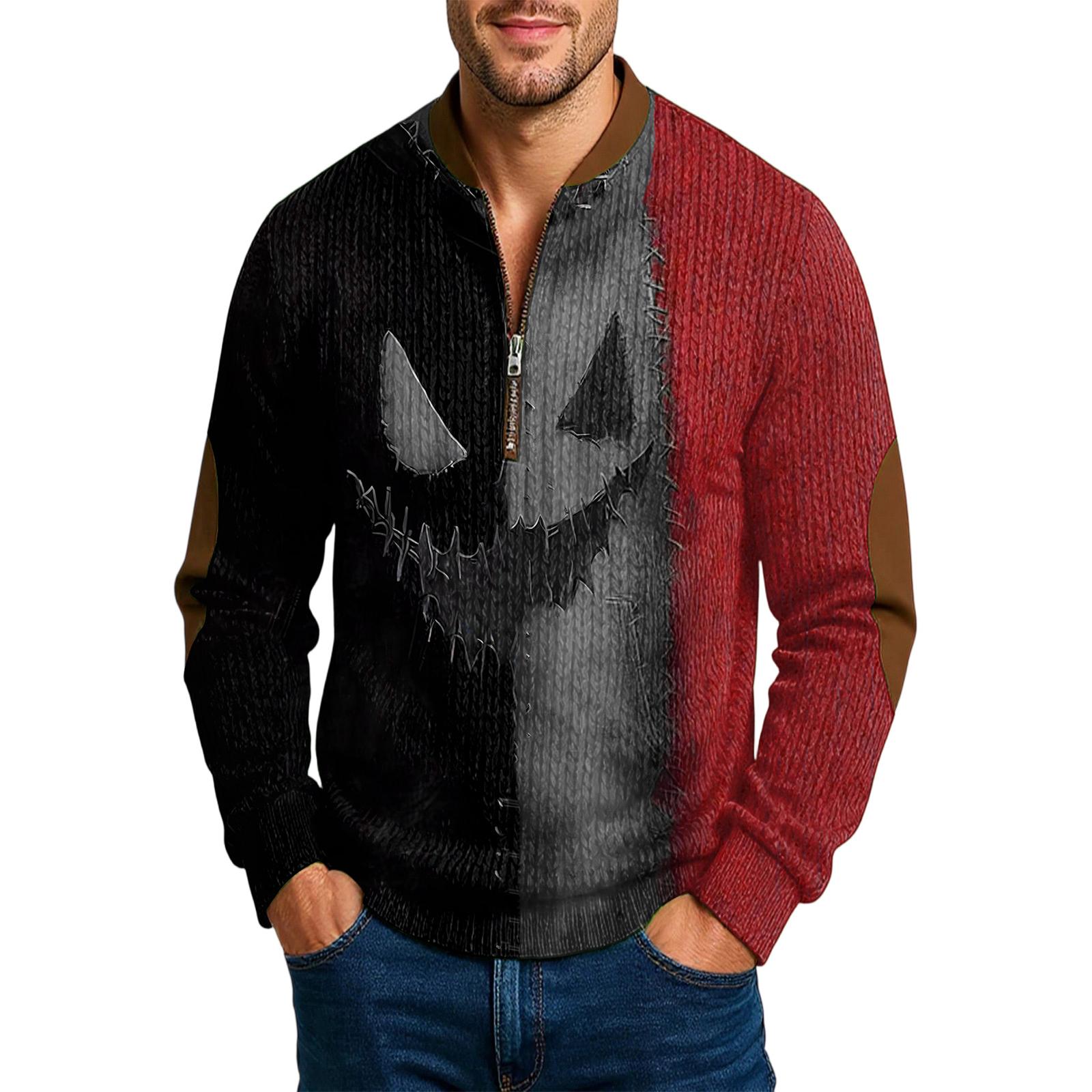 

Мужская спортивная толстовка с длинным рукавом на молнии для активного отдыха M красный