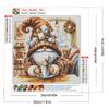 Coffee Gnome 5D DIY Full Drill Round Diamond Painting Kit for Home Wall Decor