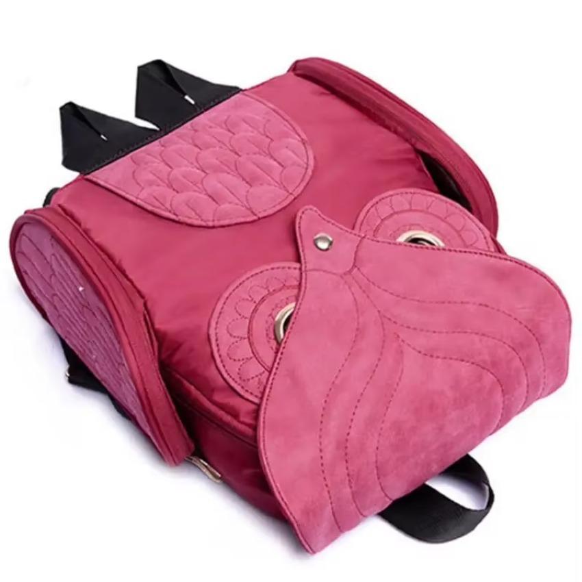 1 Pcs Owl Shape Embossed Shoulder Backpack Bags Satchel Travel Bag Fashion Womens' PU Casual