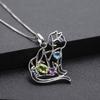 Original Designer Irregular Geometric Gemstone Pendant, Personalized Style 925 Silver Inlaid with Natural Colored Gemstone Necklace Pendant